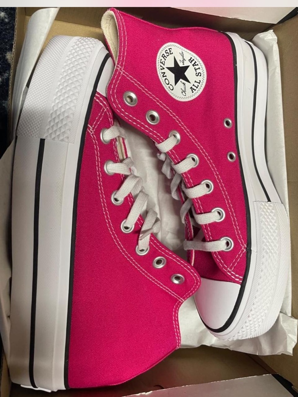 Converse Pink High-Top Platform Sneakers